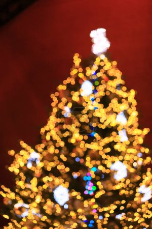 Photo for Blurred festive background of christmas lights - Royalty Free Image