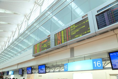 Foto de Check in aria en la terminal del aeropuerto - Imagen libre de derechos