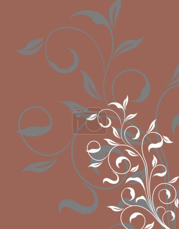 Foto de Diseño floral marrón y blanco - Imagen libre de derechos