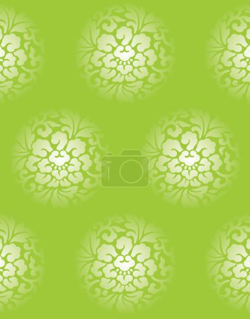 Photo for Abstract pattern with hand drawn doodle flowers - Royalty Free Image