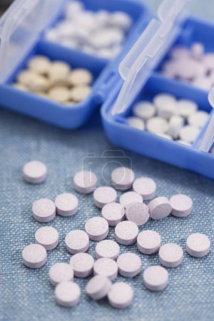 Photo for Medical pills in blister packs, closeup. - Royalty Free Image