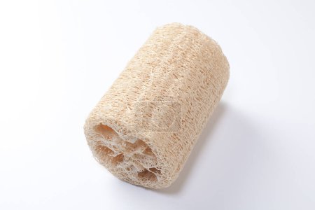 Photo for Loofah bath scrub sponge on background, close up - Royalty Free Image