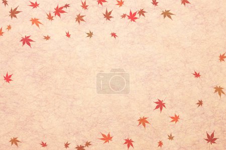 Foto de Hojas de arce de otoño brillante sobre fondo beige - Imagen libre de derechos