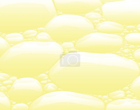 Photo for Yellow background with bubbles of different sizes - Royalty Free Image