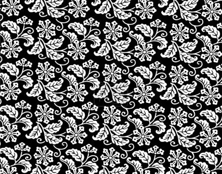Photo for Abstract floral pattern template, decorative background with plant silhouettes - Royalty Free Image