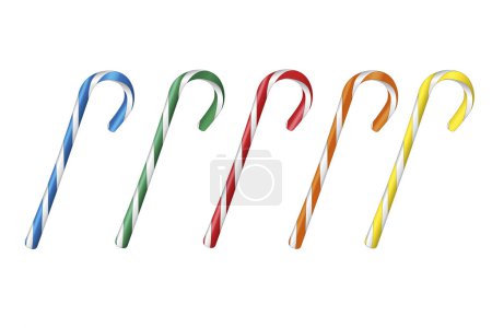 Photo for Colorful candy canes on white background - Royalty Free Image