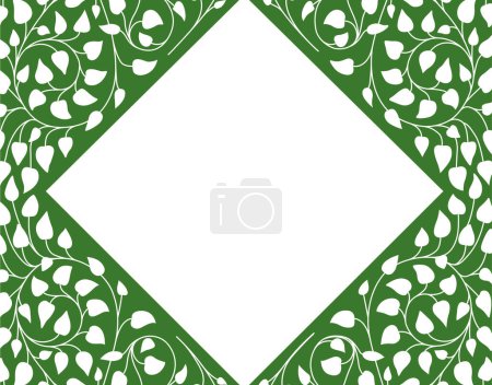 Photo for Design of floral pattern on green background - Royalty Free Image