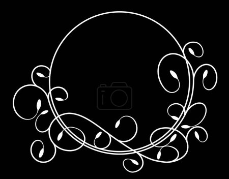 Photo for A black and white photo of a circular frame - Royalty Free Image