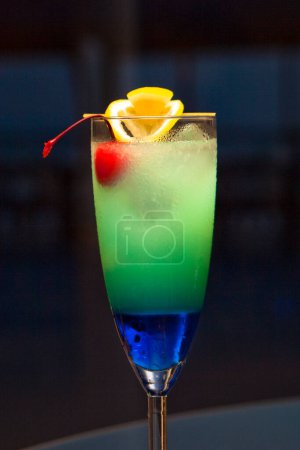 Photo for A glass of fresh China Blue cocktail - Royalty Free Image