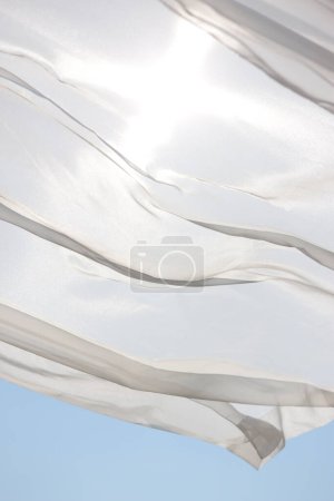 Foto de Textura de tela de seda blanca. - Imagen libre de derechos