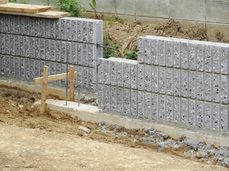Photo for Concrete block at the construction site - Royalty Free Image