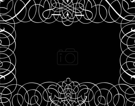 Photo for Abstract floral pattern template, decorative background with plant silhouettes - Royalty Free Image