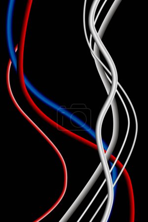 Photo for Abstract red and blue curves on dark background - Royalty Free Image