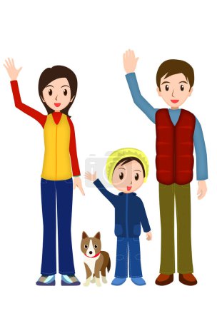 Photo for A family with a dog - Royalty Free Image