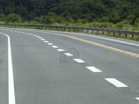 Photo for Asphalt road surface and marking - Royalty Free Image
