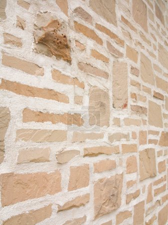 Photo for Close-up view of brown brick wall texture - Royalty Free Image