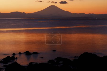 Photo for Sunset view of mountain Fuji, Japan - Royalty Free Image