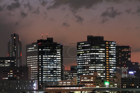 Photo for Beautiful city skyline view, urban background concept - Royalty Free Image