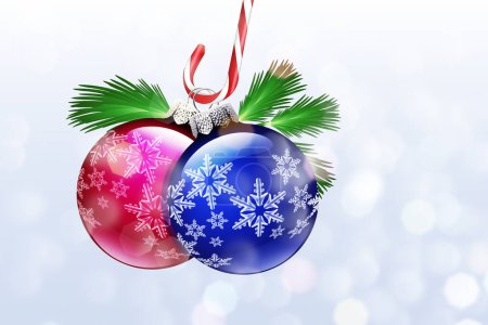 Foto de Vista de cerca de coloridas decoraciones navideñas - Imagen libre de derechos