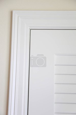 Photo for White wooden door background, interior detail - Royalty Free Image