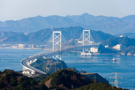 Photo for Onaruto Bridge seen from Naruto City, Tokushima Prefecture. - Royalty Free Image