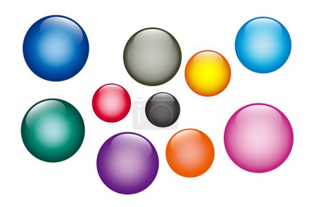 Foto de Conjunto de círculos de colores sobre fondo blanco - Imagen libre de derechos