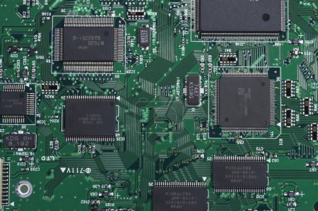 Foto de Primer plano de la placa de circuito informático - Imagen libre de derechos