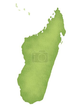 Téléchargez les photos : Madagascar carte verte isolée sur fond blanc - en image libre de droit