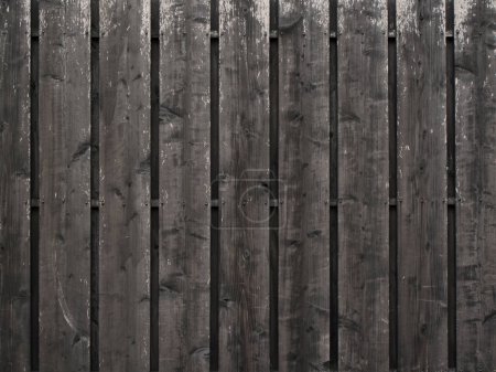 Photo for Black wooden wall with metal nails. texture of wooden boards. - Royalty Free Image