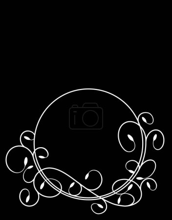 Foto de Una foto en blanco y negro de un marco floral - Imagen libre de derechos