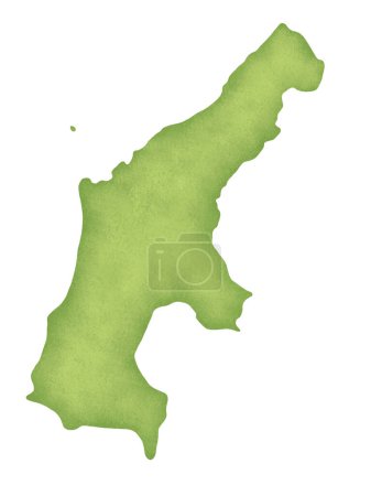 Photo for Saipan green map isolated on white background - Royalty Free Image