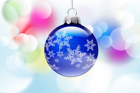 Foto de Bola de Navidad en la luz borrosa fondo ilustración - Imagen libre de derechos