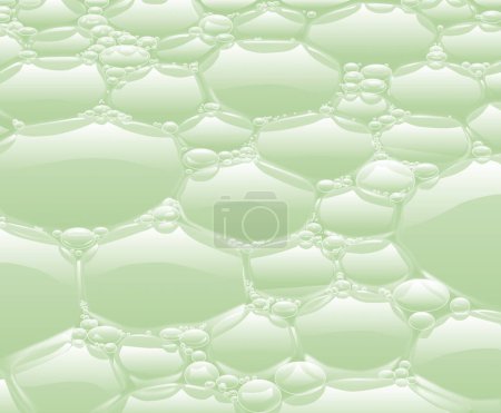 Téléchargez les photos : Fond vert avec des bulles de différentes tailles - en image libre de droit