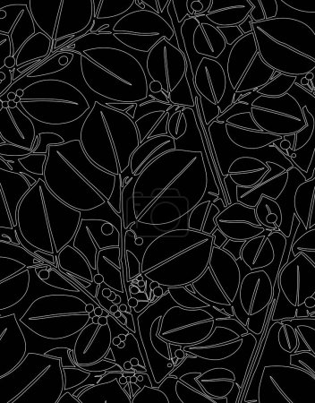 Photo for Seamless pattern with leaves silhouettes - Royalty Free Image