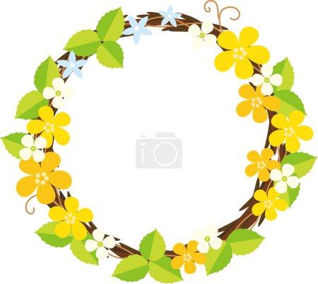 Photo for Close-up view of beautiful wreath with spring flowers - Royalty Free Image