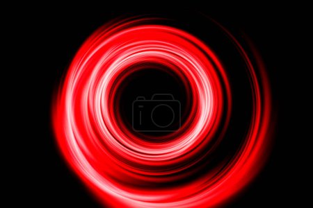 Foto de Círculo rojo abstracto con fondo negro - Imagen libre de derechos
