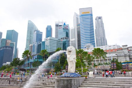 Téléchargez les photos : Vue sur la ville moderne, arrière-plan urbain, Singapour - en image libre de droit