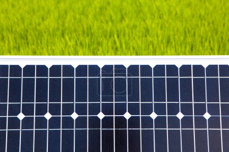 Foto de Panel solar sobre hierba verde - Imagen libre de derechos