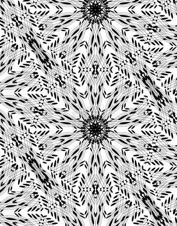 Photo for Seamless monochrome geometric pattern - Royalty Free Image