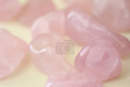 Colorful mineral stones on light background 