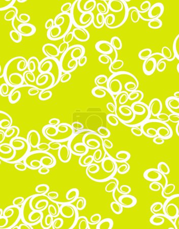 Téléchargez les photos : Ornement floral sur fond jaune - en image libre de droit