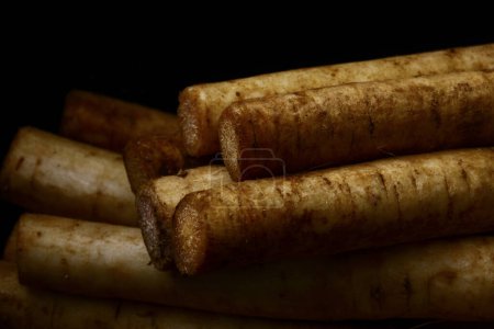 Chinesisches Süßkartoffelgemüse im Hintergrund, Nahaufnahme