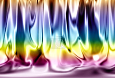 Foto de Fondo abstracto, coloridas olas de satén sedoso - Imagen libre de derechos
