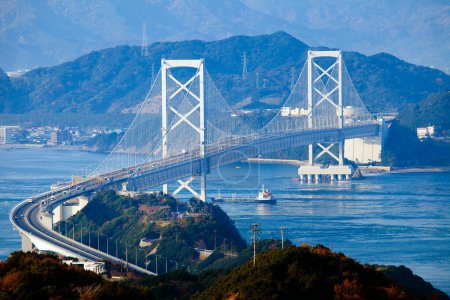 Onaruto Bridge seen from Naruto City, Tokushima Prefecture.