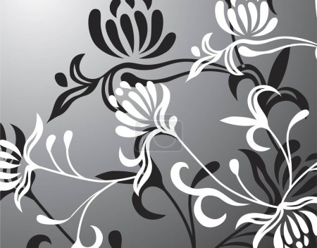 Foto de El patrón abstracto de las siluetas de flores - Imagen libre de derechos