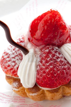 Photo for Pastry background, sweet dessert close up - Royalty Free Image