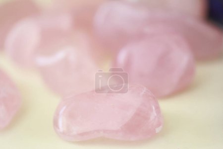 Colorful mineral stones on light background 