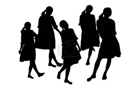 Photo for Silhouette of women on white background. - Royalty Free Image