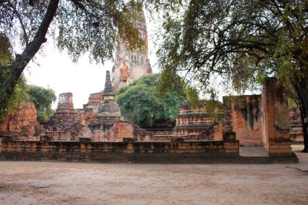 Photo for Abandoned and ruined brick temple, Wat Maha That, Ayutthaya province, Thailand. - Royalty Free Image