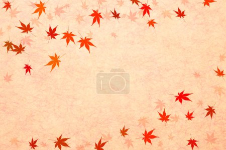 Foto de Hojas de arce de otoño brillante sobre fondo beige - Imagen libre de derechos